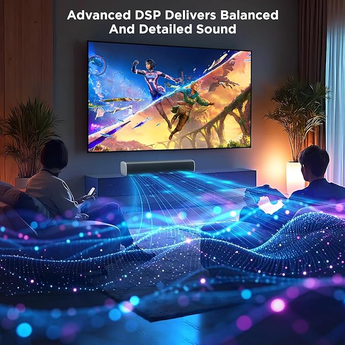 MZEIBO Sound Bar, 50W TV Speaker - Image 7