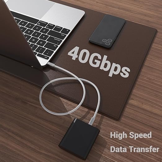 2FT USB 4 Cable, 240W Short C Cable Fast Charging, 40Gbps High Speed Data - Image 3