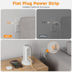 Surge Protector Power Strip Tower, TESSAN 5 FT Retractable Extension Cord - Image 4