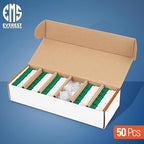 Everest 90° Angled RJ45 Cat6A Keystone Jacks 50-Pack in Green - Image 2