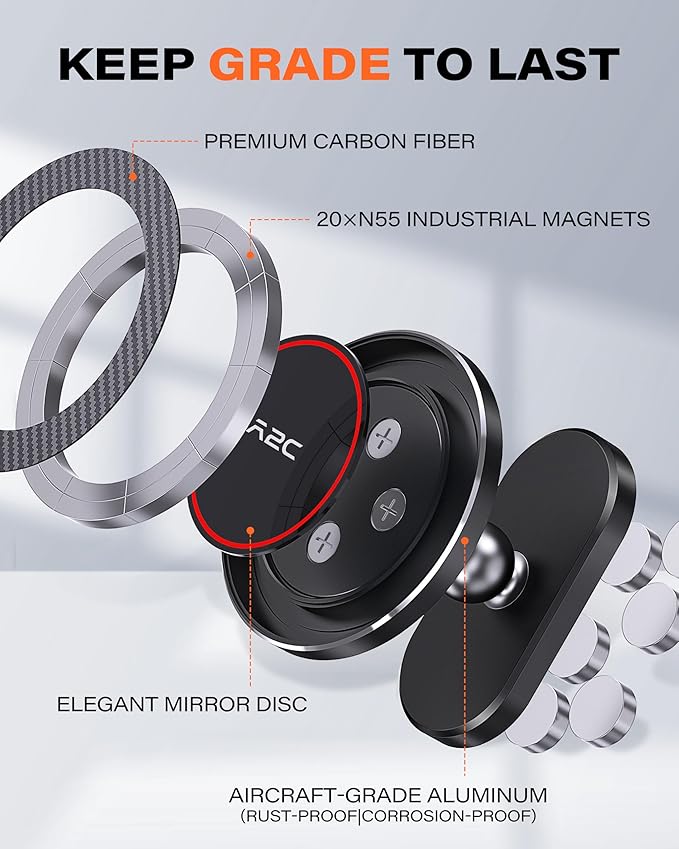 A2C Alloy Magnetic Golf Cart Phone Holder Compatible - Image 7