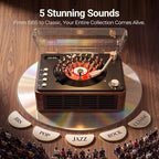 CD Player with Speaker, Retro Portable CD Players - Image 2