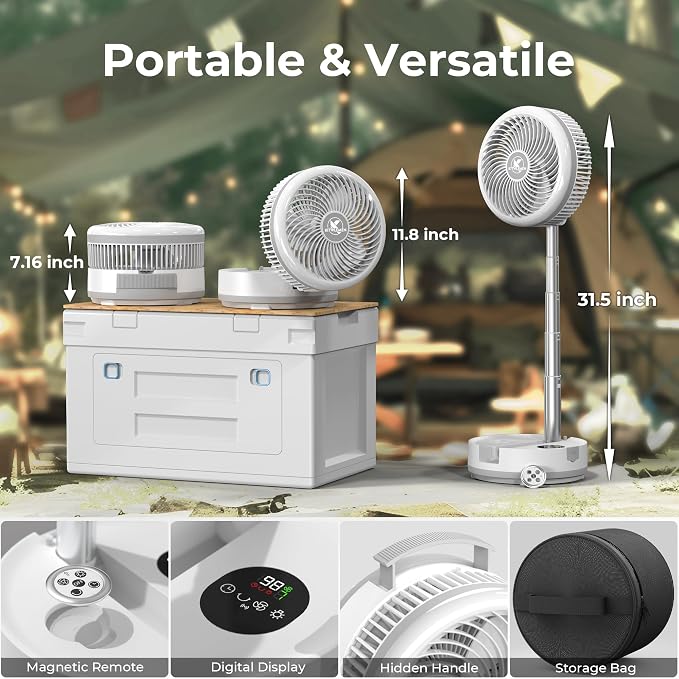40000mAh Battery Operated Camping Fan - Image 5