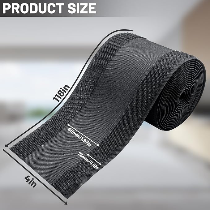 IHKFILAN Carpet Cord Cover Carpet Cable Management Under Desk Cable Grip Strip - Image 2