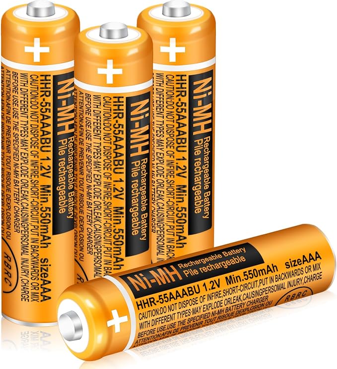 4 Pack HHR-55AAABU NI-MH Rechargeable Battery by TrianglePower