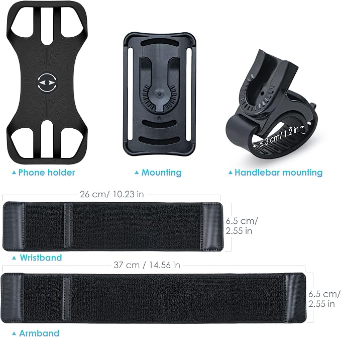 Cikyner Running Armband, 3 in 1 Running Phone Holder Sports Armband Bicycle - Image 8