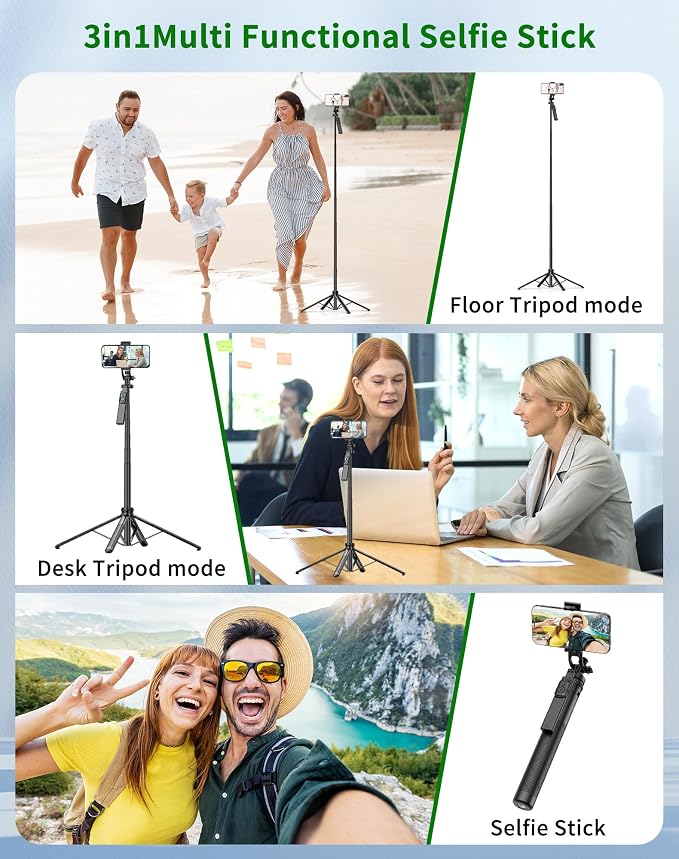 71" Cell Phone Tripod & Selfie Stick, - Image 6