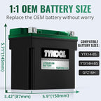 TYKOOL YTX14-BS-STD 400 CCA, Lithium LiFePO4 12v Motorcycle Battery, ATV Battery - Image 3