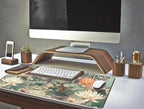 Light Emerald and Orange Floral Desk Mat, XXL Large Extended Mouse Pad Gaming - Image 6