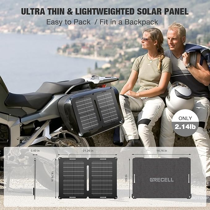 GRECELL 12V 25W Solar Battery Charger Maintainer, Portable Solar Panel Car - Image 3