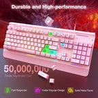 TECKNET Gaming Keyboard, USB Wired Computer Keyboard, 15-Zone RGB Illumination - Image 4