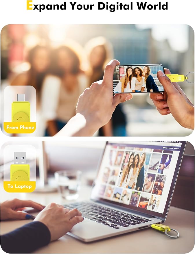 MOSDART 256GB USB3.1 Fast Speed C and A Dual Flash Drive, exFAT Memory Stick - Image 8