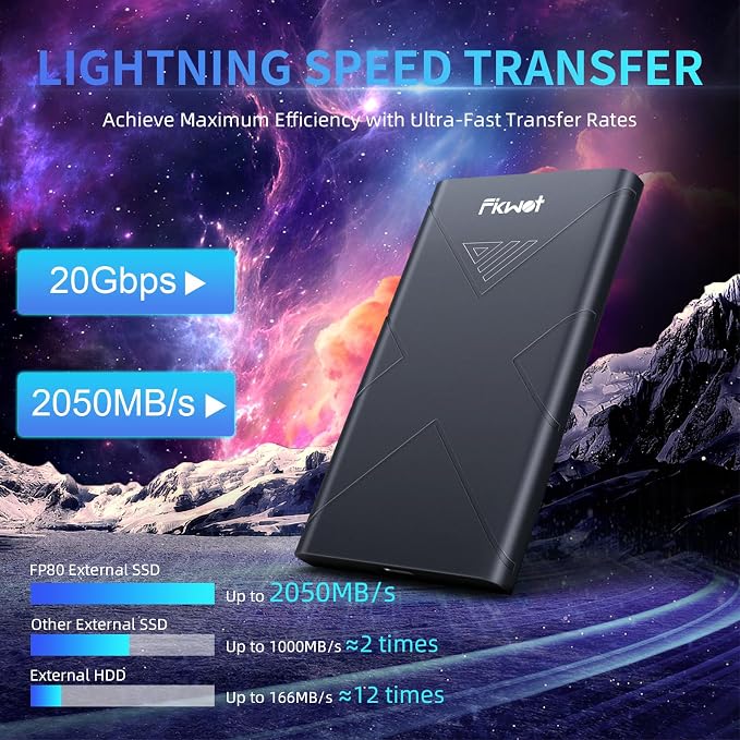 4TB External SSD, Portable SSD, USB 3.2 Gen2x2 External Solid State Drives - Image 2