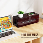 Cinati Large Cable Management Box, 15.8" Wooden Cable Organizer - Image 2