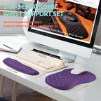 2-in-1 Ergonomic Set, Wave Rise Keyboard Wrist Rest and Massage Bulge Slope - Image 5