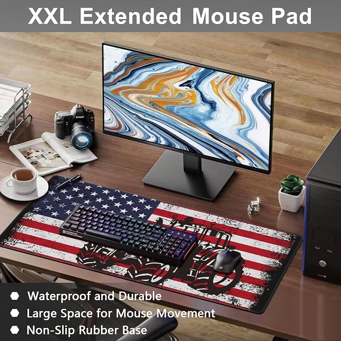 Mouse Pad, Large Vintage USA Flag - Image 6