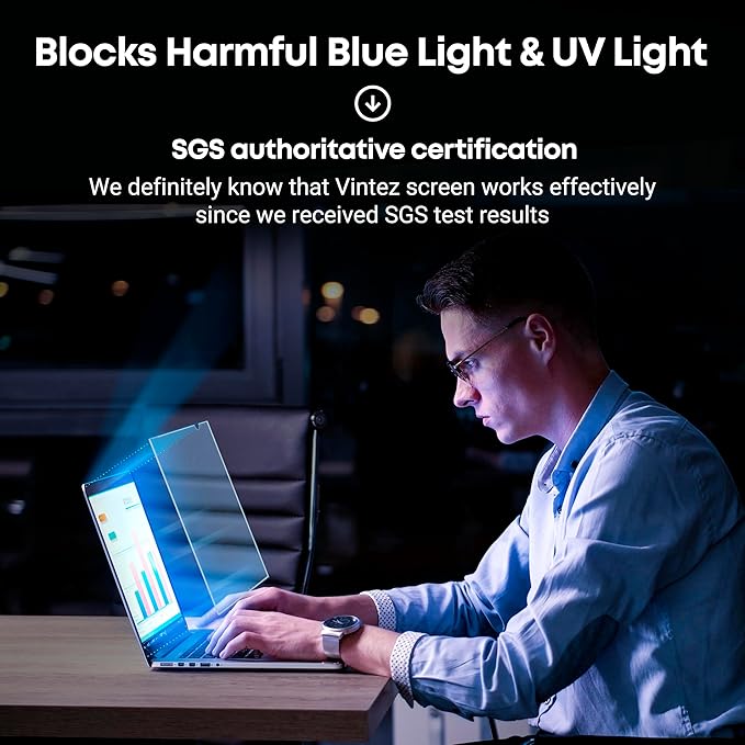15.6 inch Blue Light Blocking Screen Protector Panel - Image 5