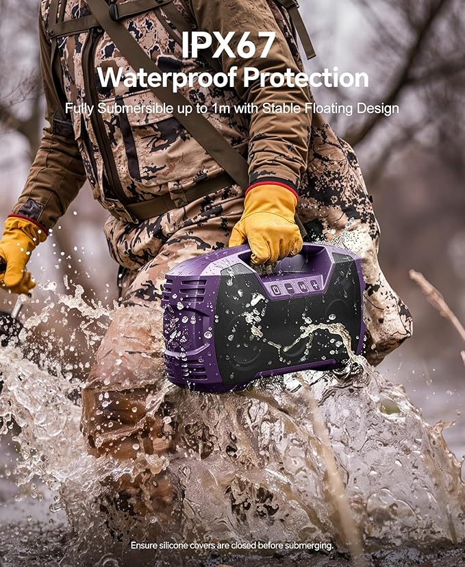IPX7 Waterproof Outdoor Bluetooth Speaker, 32H Playtime, Floating Design - Image 3