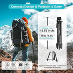 71" Camera Tripod, Versatile Cell Phone Tripod - Image 3