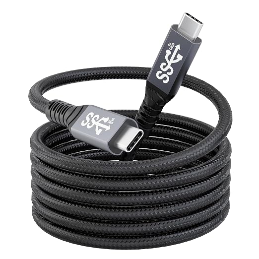 10FT USB-C 3.1 Gen 2 Cable 10Gbps Data Transfer, 60Hz Video Output, 4K Display by HOTUTUKI