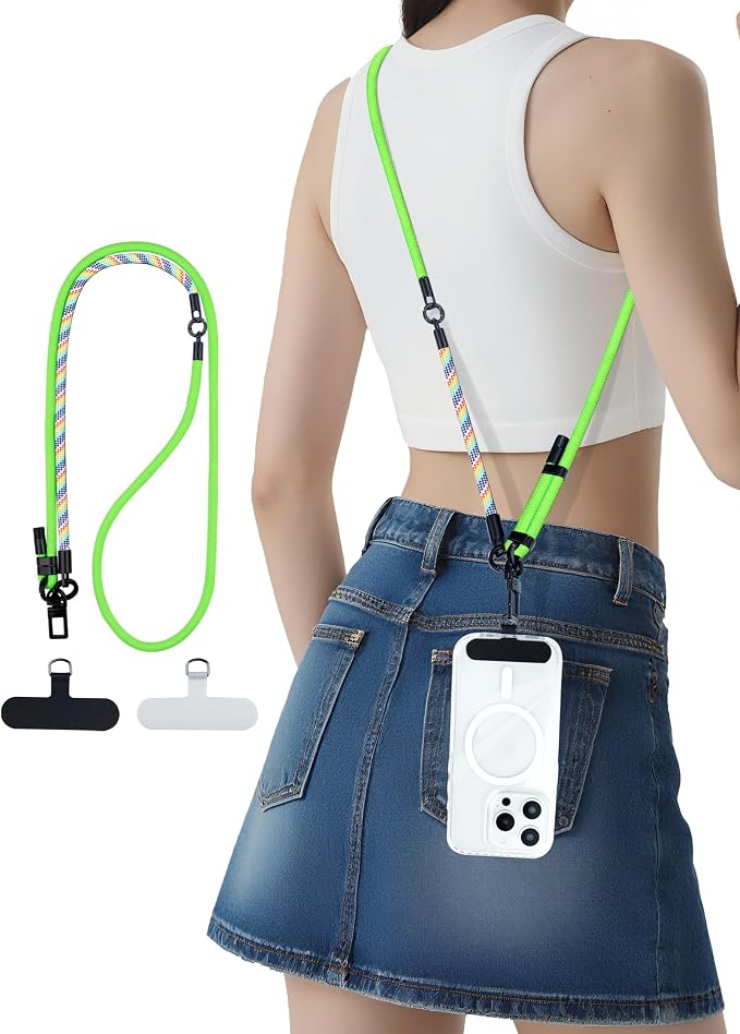 Phone Lanyard Crossbody, 3-in-1 Neck Strap& Wrist Strap, Adjustable Anti-Theft by KuakeCase