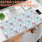 Mouse Pad Large Milk Box with Rabbit Non-Slip Gaming Desk Mat with Stitched - Image 6