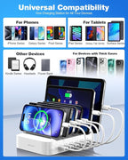 MSTJRY Charging Station for Multiple Devices : 6 Port USB Charger Stations - Image 6