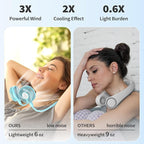 PANERGY Portable Neck Fan Rechargeable Hand Free Personal Fan Mini Wearable - Image 3