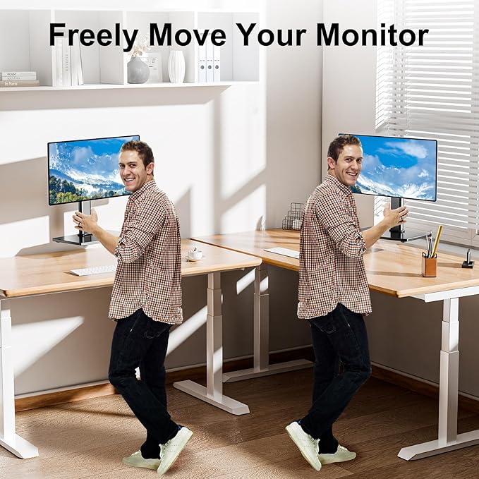 MOUNT PRO Single Monitor Stand Fits Max 32 inch Screen, Free-Standing Computer - Image 7