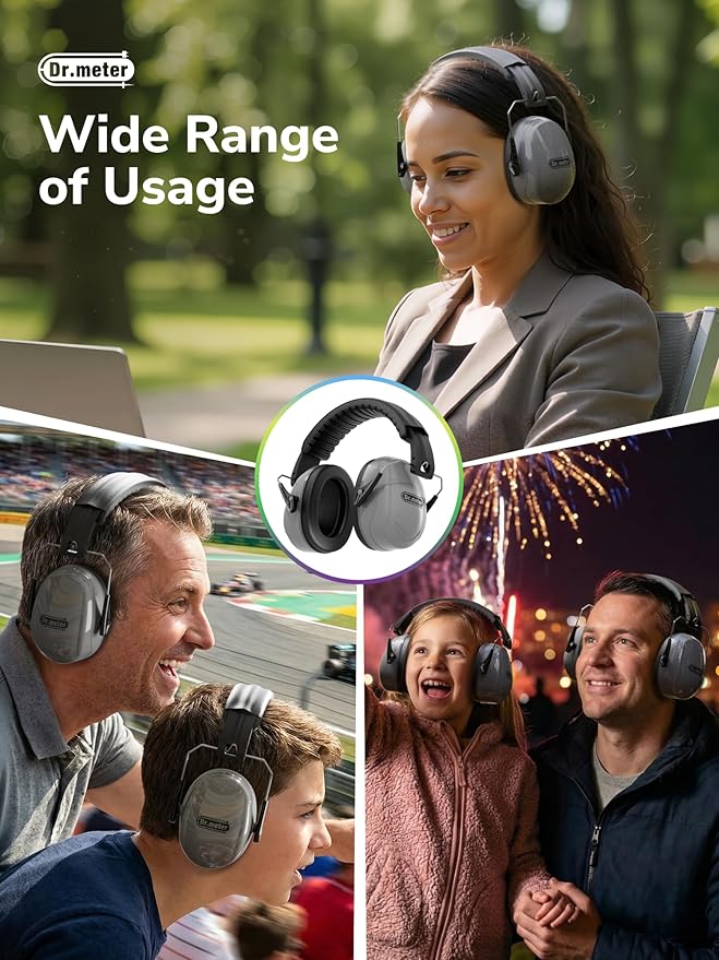 Dr.meter Hearing Protection Earmuffs, 31dB Noise Reduction Safety Ear Muffs - Image 7