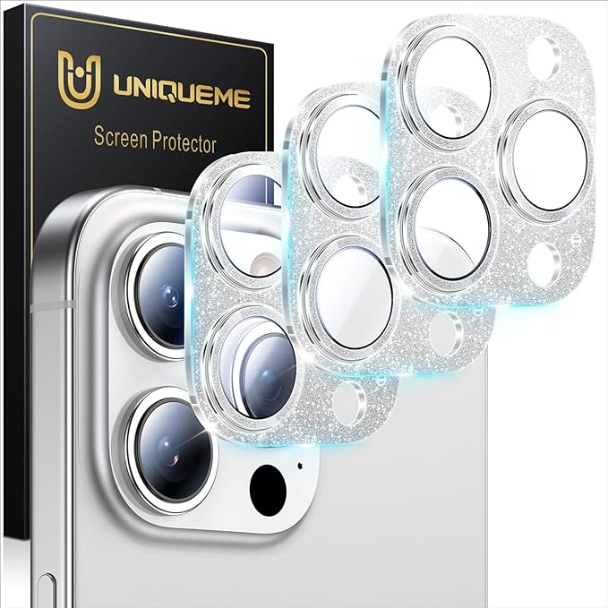 UniqueMe for 3 Pack iPhone 16 Pro/iPhone 16 Pro Max Camera Lens Protector by UniqueMe