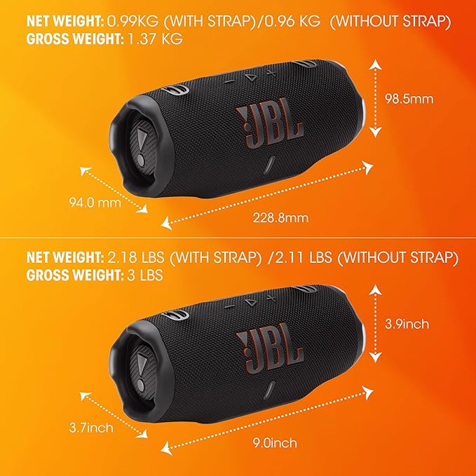 JBL Charge 6 - Portable Waterproof & Drop-Proof Bluetooth Speaker, Bold JBL Pro - Image 7