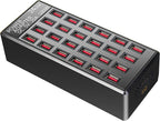 100w 24 Port, USB Fast Charging Station, Travel Desktop USB Rapid Charger by Improveyourqualityoflife