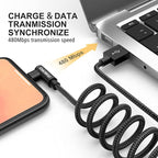 2Pack 90 Degree iPhone Charging Cord 6Ft Right Angle Nylon Braided Mfi - Image 3