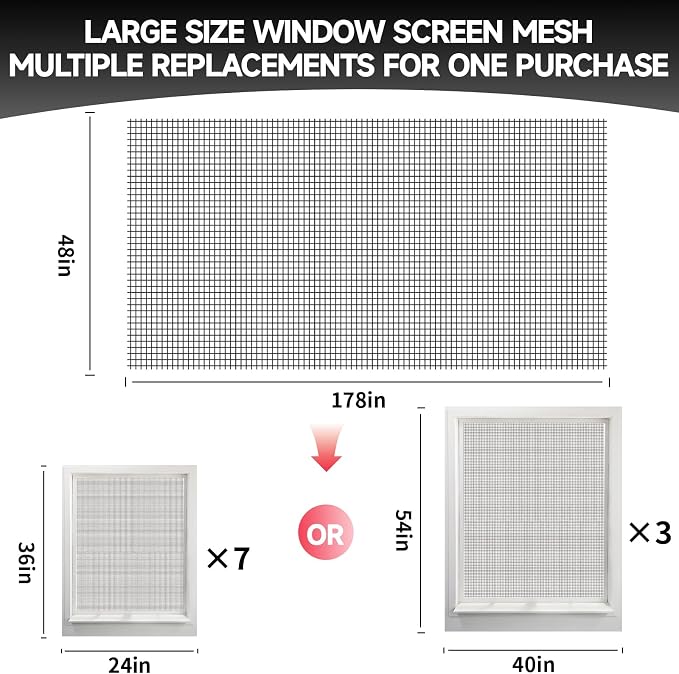 Window Screen Door Repair/Replacement Kit, - Image 4