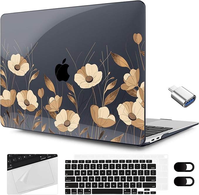 MEEgoodo for MacBook Air 13.3 inch Case 2021 2020 2019 2018 A2337 M1 A2179 A1932 by MEEgoodo