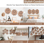 Mollywell Hexagon Acoustic Panels, Walnut S4, 12 Pack |Wood Veneer|High Density - Image 5