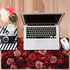 Beautiful Natural Roses Gaming Mouse Pad 3mm Thick Stitched Edge Waterproof - Image 6