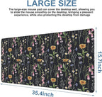 Large Mouse Pad Field Flowers Gaming Desk Pad Computer Keyboard Non-Slip - Image 3