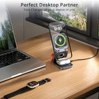 3-in-1 Wireless Charger Stand, LULULOOK 15W Magnetic Charger Wireless Fast - Image 6