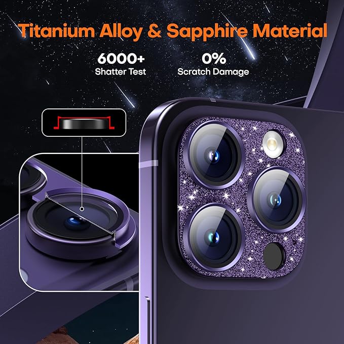 Camera Lens Protector for iPhone 16 Pro Max/16 Pro/15 Pro Max/15 Pro/14 Pro - Image 5
