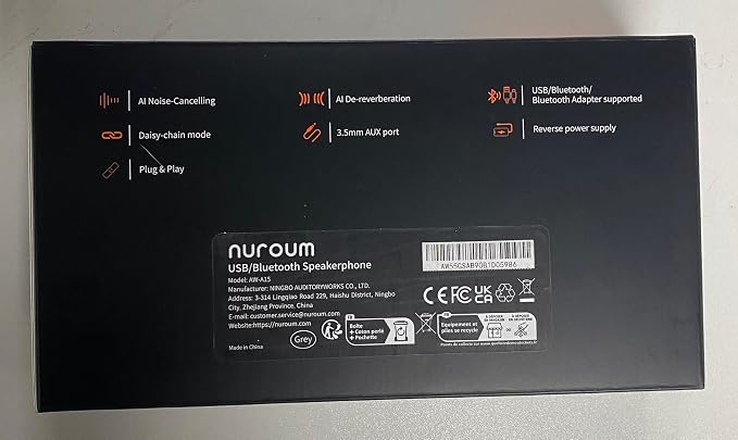 NUROUM A15 Conference Speaker and Microphone, Portable Bluetooth Wireless - Image 11