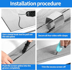 Window Screen Repair Kit, Durable Fiberglass Black Window Screen kit - Image 5