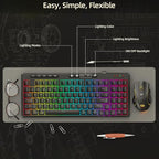 Redragon K517 Pro Wireless Gaming Keyboard, RGB Backlit, Tri-Mode - Image 4