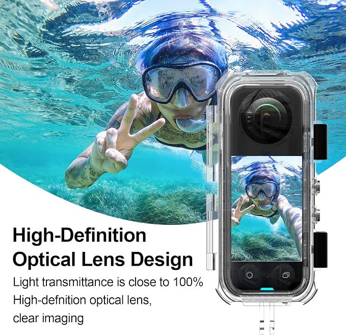 Hualele Waterproof Invisible Dive Case 50m/164ft Underwater Camera Housing - Image 7