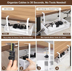 Extra Wide Under Desk Cable Management - Image 4