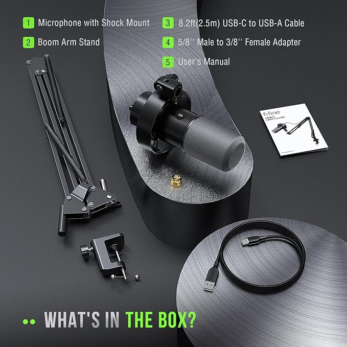 FIFINE K688 Podcast Microphone Kit, USB/XLR Dynamic Microphone - Image 9