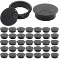40 Pack 2 Inch Desk Grommet, Plastic Cable Hole Cover Bulk by Covzoe