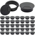 40 Pack 2 Inch Desk Grommet, Plastic Cable Hole Cover Bulk by Covzoe