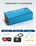 2000 Watt Inverter Pure Sine Wave DC 24V to 110V/120V AC Power Inverters - Image 7